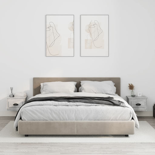 Noptiere de perete, 2 buc., gri beton, 41,5x36x28 cm - WALTI WALTI