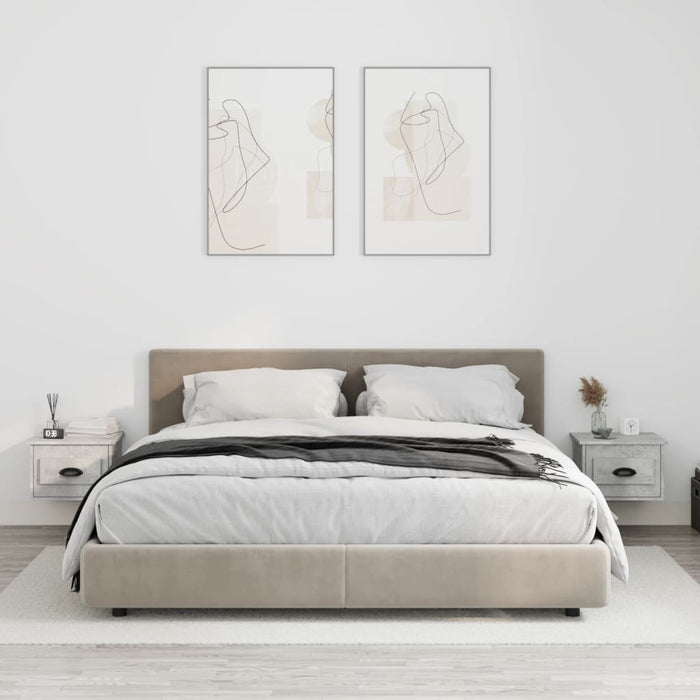 Noptiere de perete, 2 buc., gri beton, 41,5x36x28 cm - WALTI WALTI