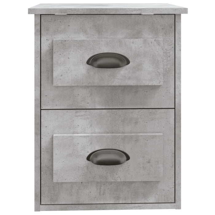 Noptieră suspendată pe perete, gri beton, 41,5x36x53 cm - WALTI WALTI