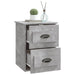 Noptiere suspendate pe perete, 2 buc., gri beton, 41,5x36x53 cm - WALTI WALTI
