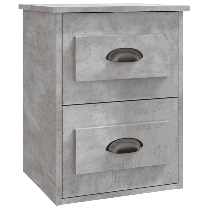 Noptiere suspendate pe perete, 2 buc., gri beton, 41,5x36x53 cm - WALTI WALTI