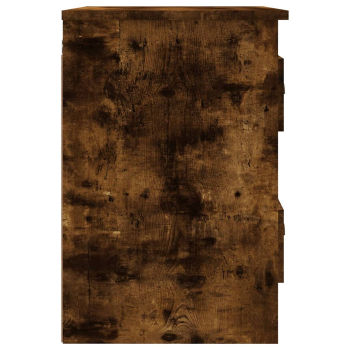 Noptiere pe perete, 2 buc., stejar afumat, 41,5x36x53 cm - WALTI WALTI