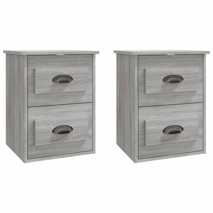 Noptiere suspendate pe perete, 2 buc., gri sonoma, 41,5x36x53cm - WALTI WALTI
