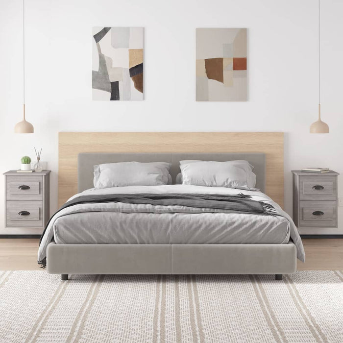 Noptiere suspendate pe perete, 2 buc., gri sonoma, 41,5x36x53cm - WALTI WALTI