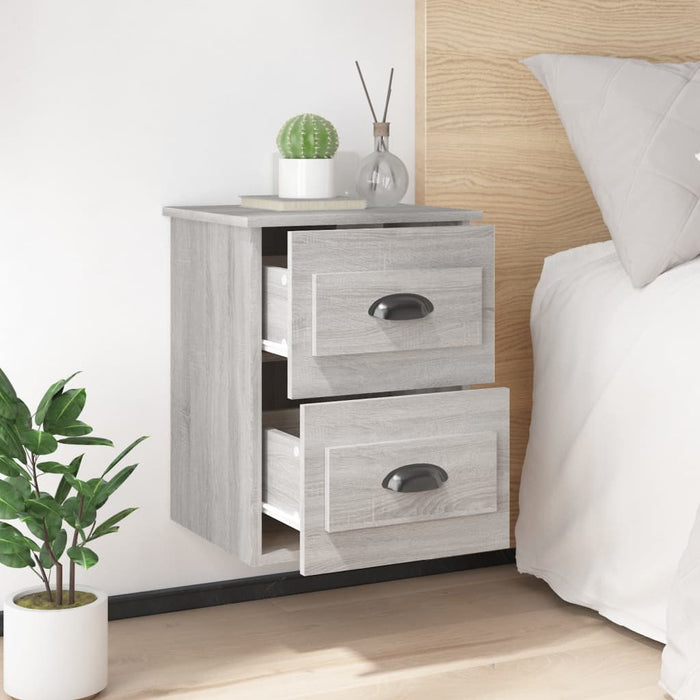 Noptiere suspendate pe perete, 2 buc., gri sonoma, 41,5x36x53cm - WALTI WALTI