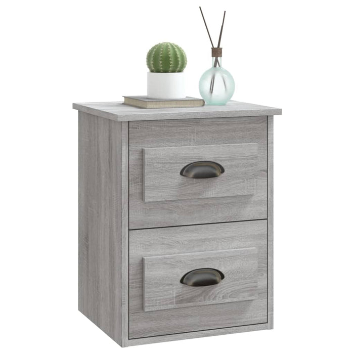Noptiere suspendate pe perete, 2 buc., gri sonoma, 41,5x36x53cm - WALTI WALTI