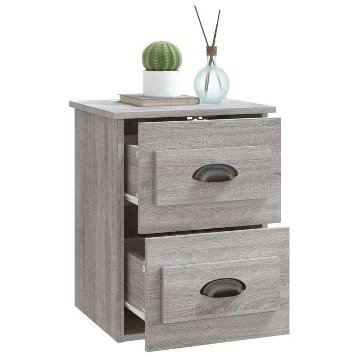 Noptiere suspendate pe perete, 2 buc., gri sonoma, 41,5x36x53cm - WALTI WALTI