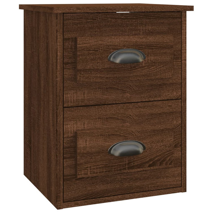 Noptiere suspendate pe perete, 2 buc, stejar maro, 41,5x36x53cm - WALTI WALTI