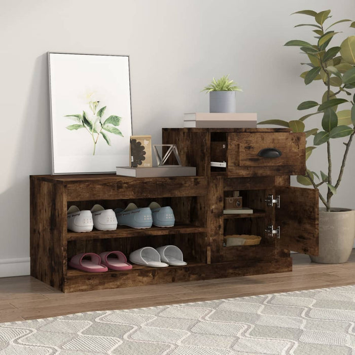Pantofar, stejar fumuriu, 100x42x60 cm, lemn prelucrat - WALTI WALTI