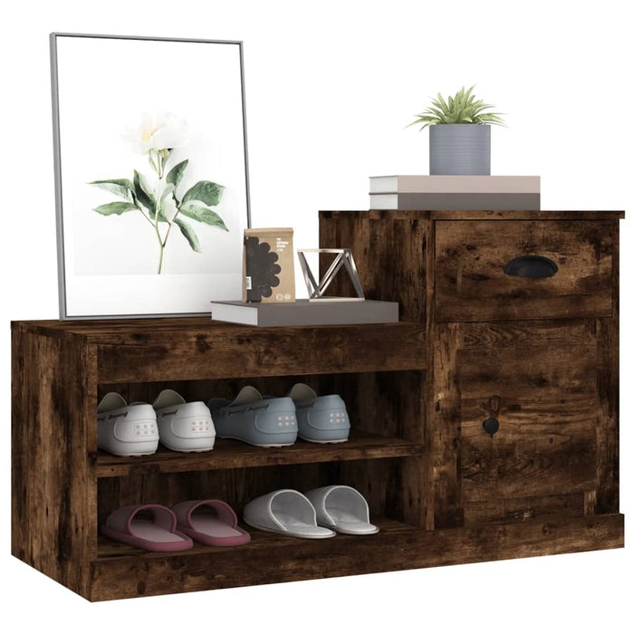 Pantofar, stejar fumuriu, 100x42x60 cm, lemn prelucrat - WALTI WALTI