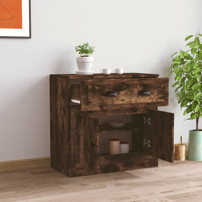 Servantă, stejar afumat, 70x35,5x67,5 cm, lemn prelucrat WALTI
