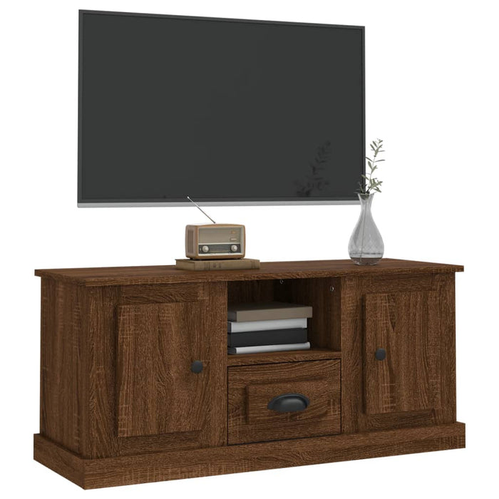 Comodă TV, stejar maro, 100x35,5x45 cm, lemn prelucrat WALTI
