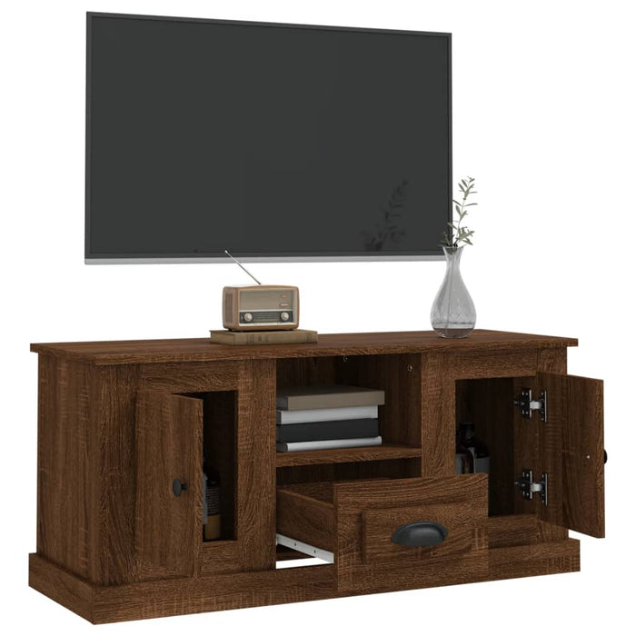 Comodă TV, stejar maro, 100x35,5x45 cm, lemn prelucrat WALTI