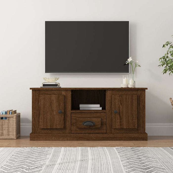Comodă TV, stejar maro, 100x35,5x45 cm, lemn prelucrat WALTI