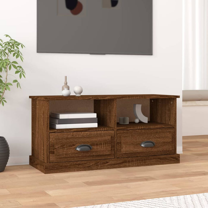 Comodă TV, stejar maro, 93x35,5x45 cm, lemn prelucrat WALTI