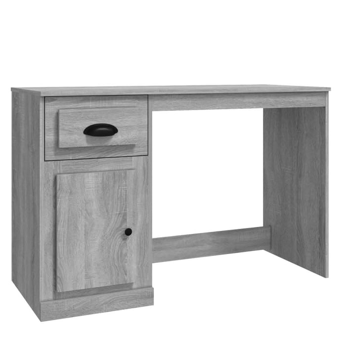 Birou cu sertar, gri sonoma, 115x50x75 cm, lemn prelucrat - WALTI WALTI