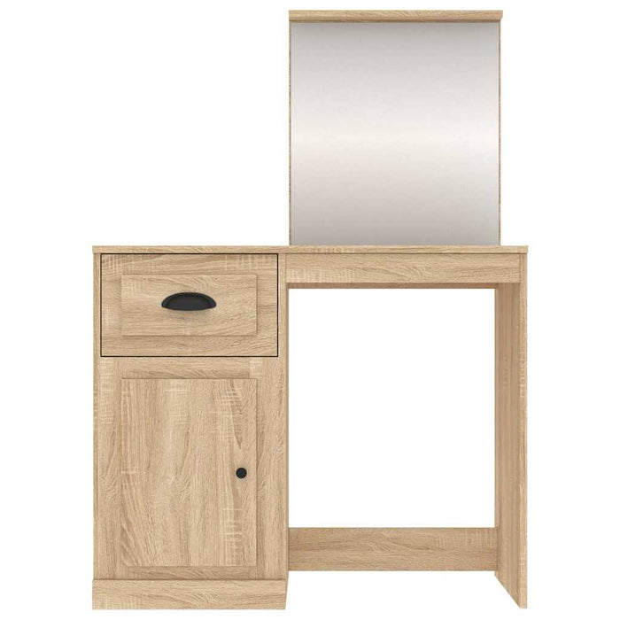 Masă de toaletă cu oglindă, stejar sonoma 90x50x132,5 cm lemn - WALTI WALTI
