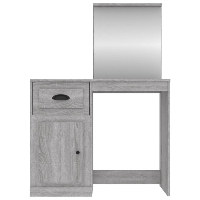 Masă de toaletă cu oglindă, gri sonoma 90x50x132,5 cm lemn - WALTI WALTI