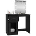 Masă de toaletă cu LED, negru, 90x50x132,5 cm, lemn prelucrat - WALTI WALTI