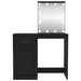 Masă de toaletă cu LED, negru, 90x50x132,5 cm, lemn prelucrat - WALTI WALTI