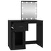 Masă de toaletă cu LED, negru, 90x50x132,5 cm, lemn prelucrat - WALTI WALTI