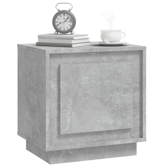 Noptieră, gri beton, 44x35x45 cm, lemn prelucrat - WALTI WALTI