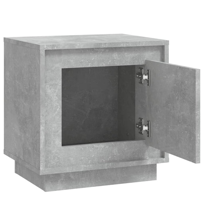 Noptieră, gri beton, 44x35x45 cm, lemn prelucrat - WALTI WALTI