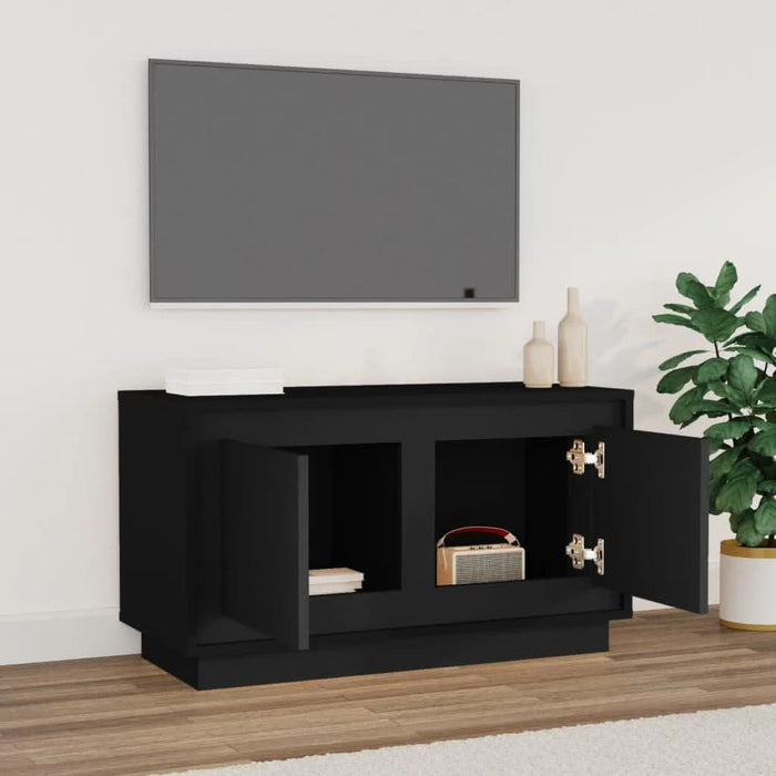 Comodă TV, negru, 80x35x45 cm, lemn prelucrat - WALTI WALTI