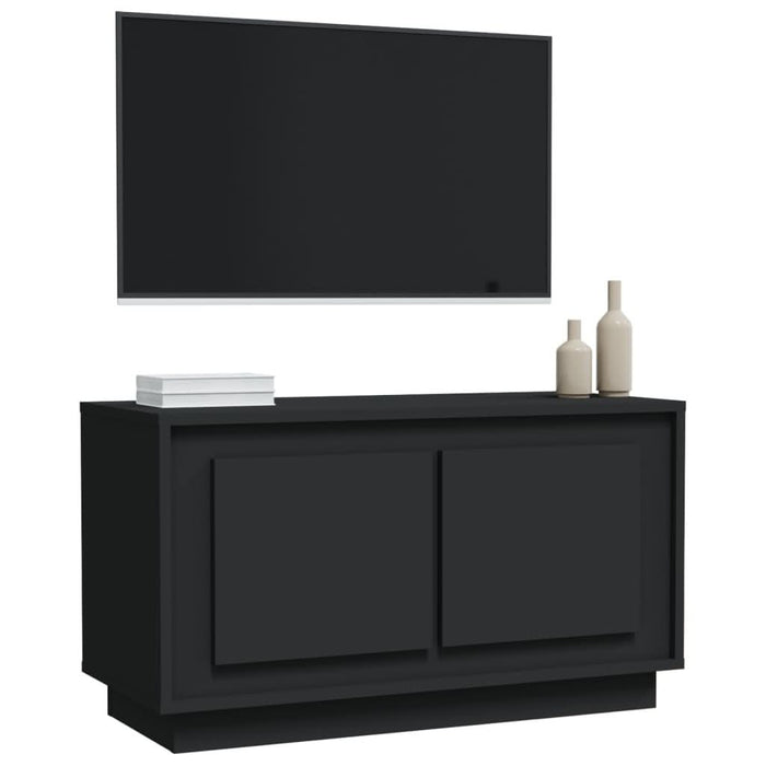 Comodă TV, negru, 80x35x45 cm, lemn prelucrat - WALTI WALTI