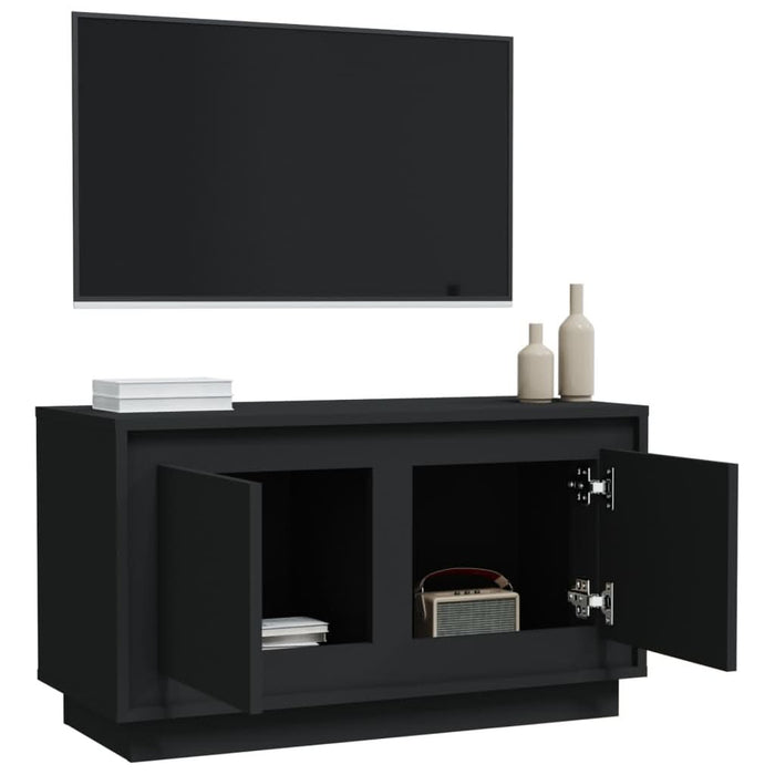 Comodă TV, negru, 80x35x45 cm, lemn prelucrat - WALTI WALTI