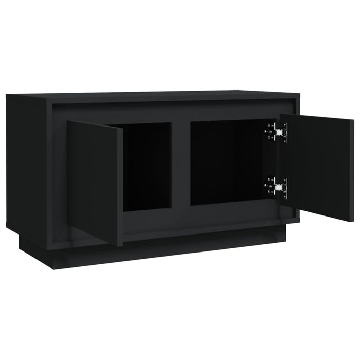 Comodă TV, negru, 80x35x45 cm, lemn prelucrat - WALTI WALTI