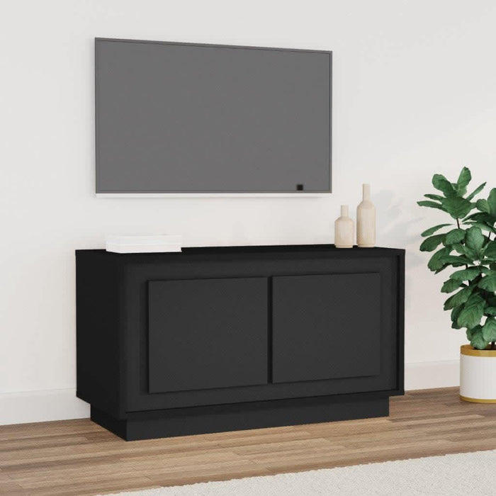 Comodă TV, negru, 80x35x45 cm, lemn prelucrat - WALTI WALTI