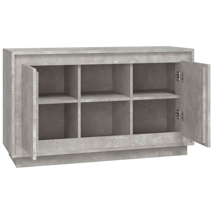 Dulap, gri beton, 102x35x60 cm, lemn prelucrat - WALTI WALTI