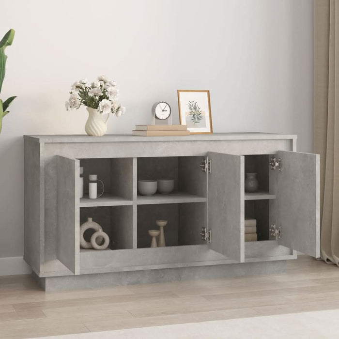 Servantă, gri beton, 102x35x55 cm, lemn prelucrat - WALTI WALTI