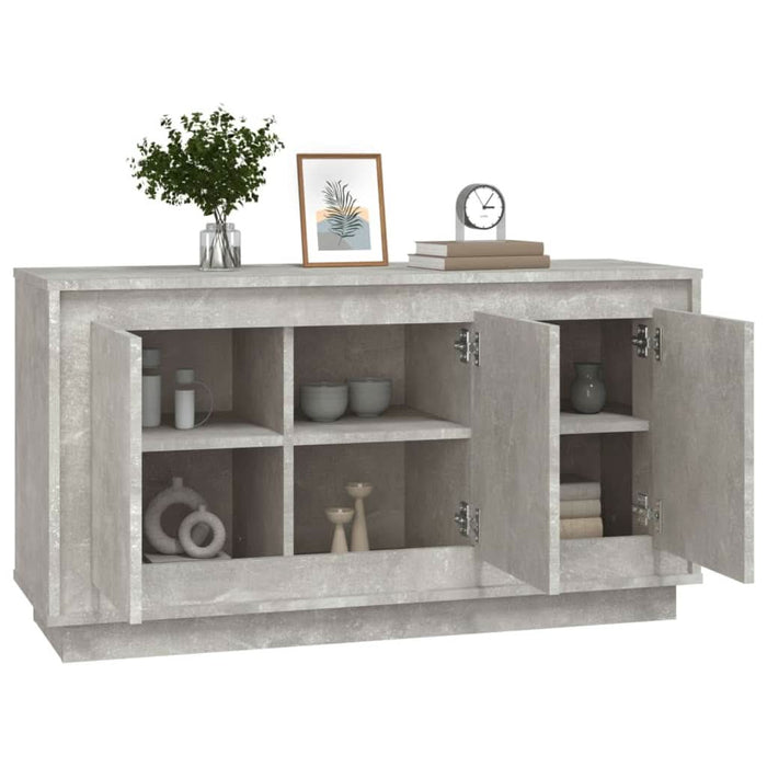Servantă, gri beton, 102x35x55 cm, lemn prelucrat - WALTI WALTI