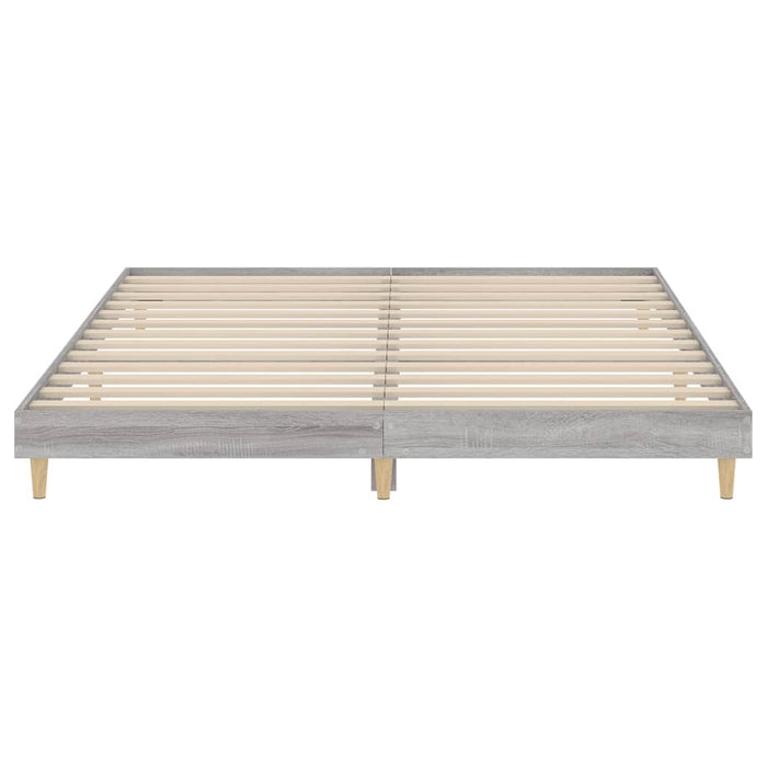 Cadru de pat, gri sonoma, 200x200 cm, lemn prelucrat - WALTI WALTI