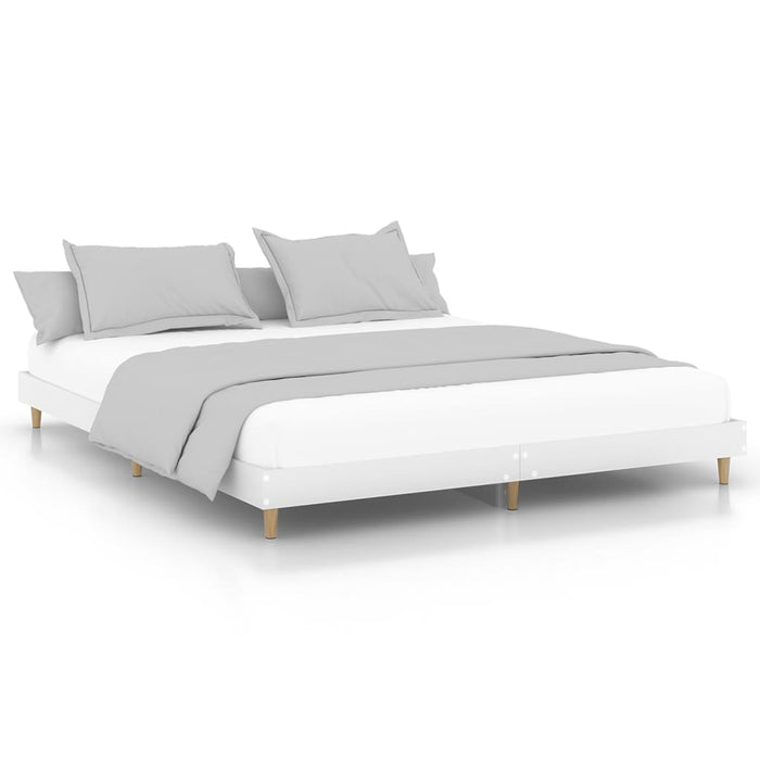 Cadru de pat, alb, 140x200 cm, lemn prelucrat WALTI