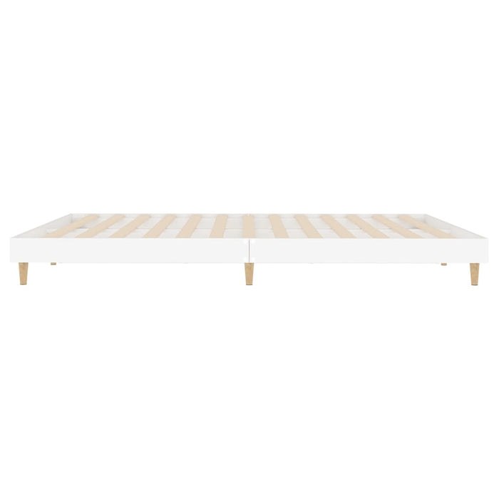 Cadru de pat, alb, 140x200 cm, lemn prelucrat WALTI