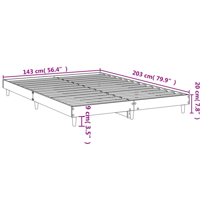 Cadru de pat, alb, 140x200 cm, lemn prelucrat WALTI