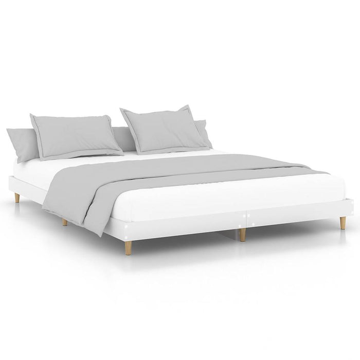 Cadru de pat, alb, 120x200 cm, lemn prelucrat WALTI