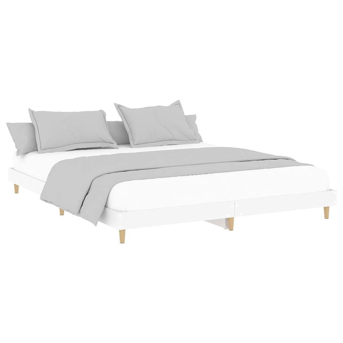 Cadru de pat, alb, 120x200 cm, lemn prelucrat WALTI
