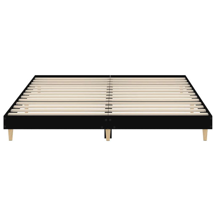 Cadru de pat, negru, 120x200 cm, lemn prelucrat WALTI