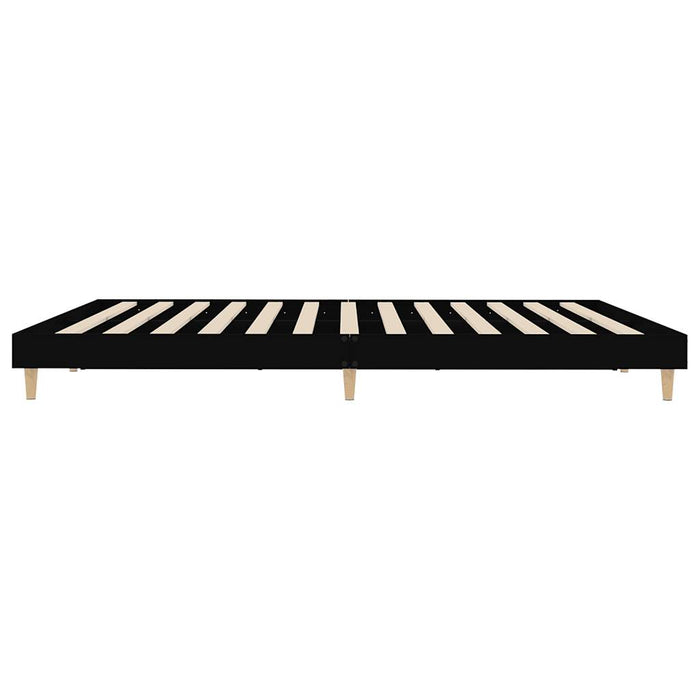 Cadru de pat, negru, 120x200 cm, lemn prelucrat WALTI