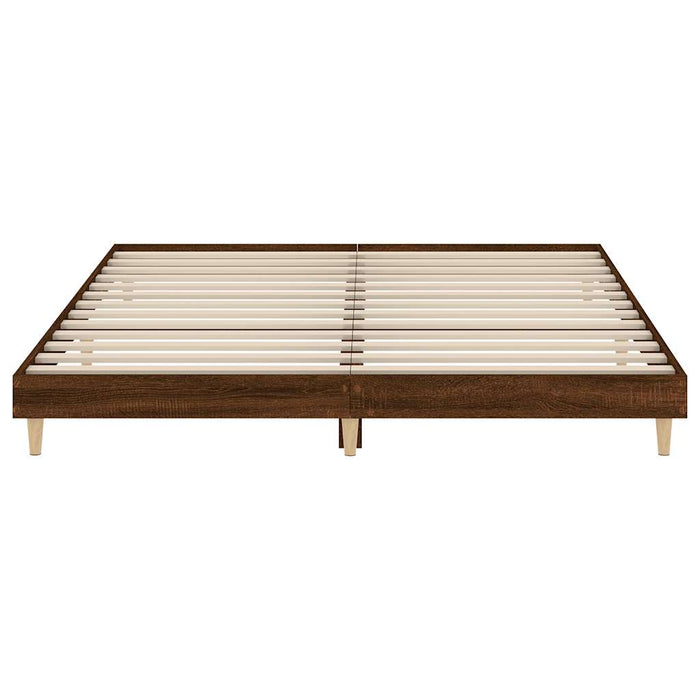 Cadru pat fără saltea stejar maro 120x200 cm, lemn prelucrat WALTI