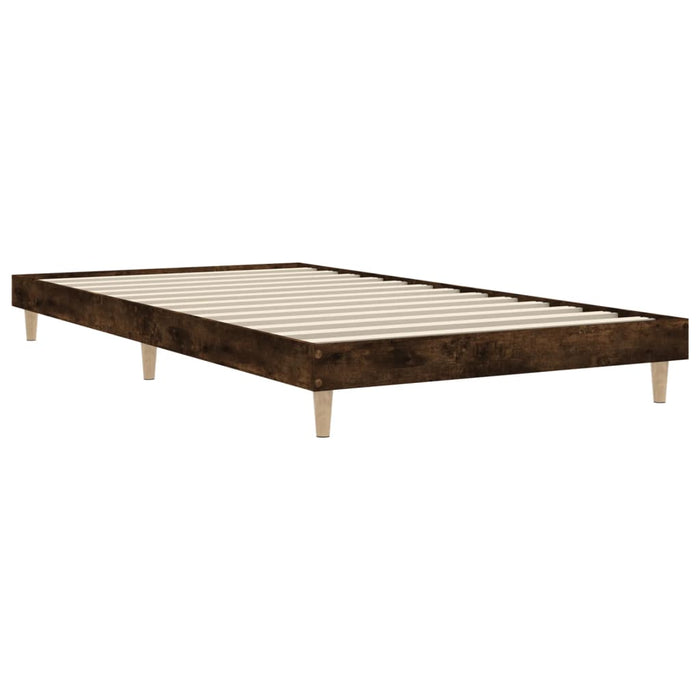 Cadru pat fără saltea stejar fumuriu 100x200 cm lemn prelucrat - WALTI WALTI
