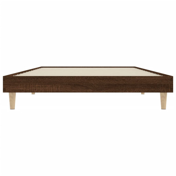 Cadru pat fără saltea stejar maro 100x200 cm lemn prelucrat - WALTI WALTI