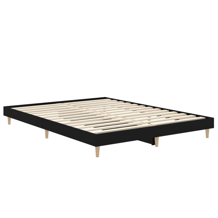 Cadru de pat, negru, 140x190 cm, lemn prelucrat - WALTI WALTI