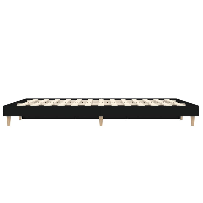 Cadru de pat, negru, 140x190 cm, lemn prelucrat - WALTI WALTI