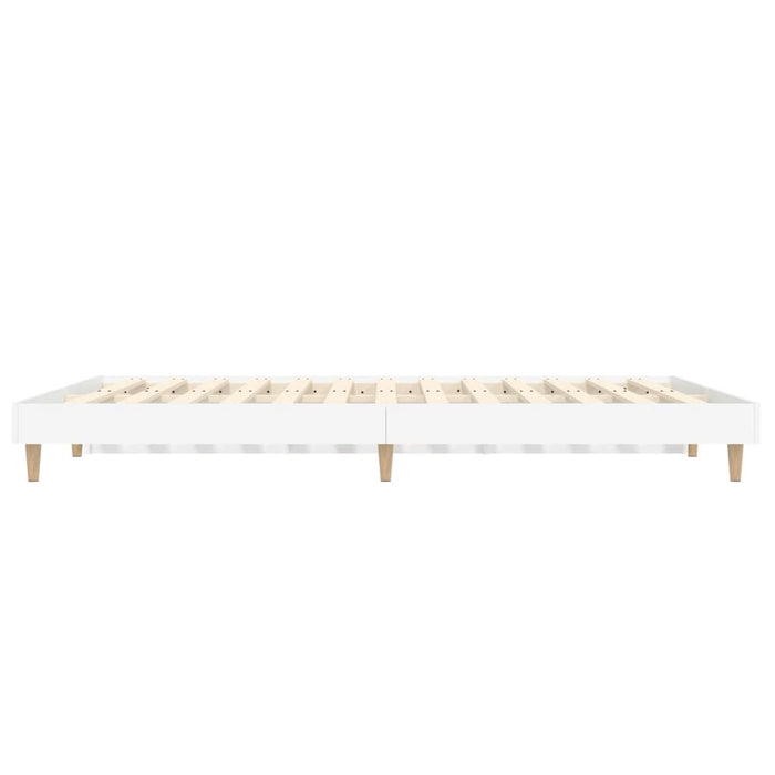 Cadru de pat, alb ,135x190 cm, lemn prelucrat - WALTI WALTI