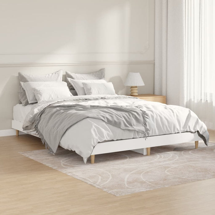 Cadru de pat, alb ,135x190 cm, lemn prelucrat - WALTI WALTI